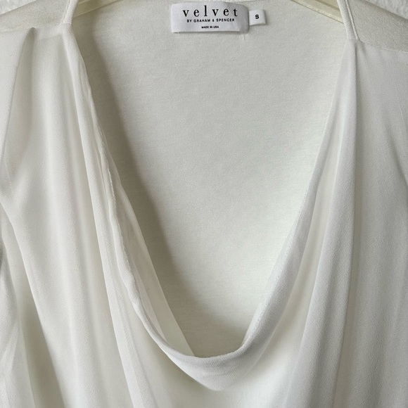 VELVET White Cowl Sleeveless Small Top BNWT - Picture 4 of 6